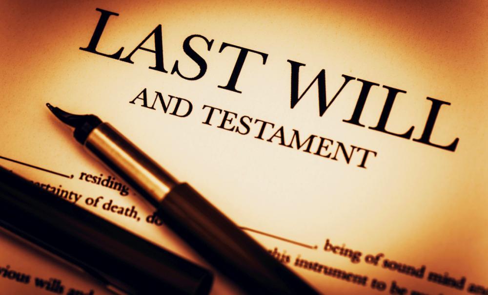 Last Will and Testament document with a pen